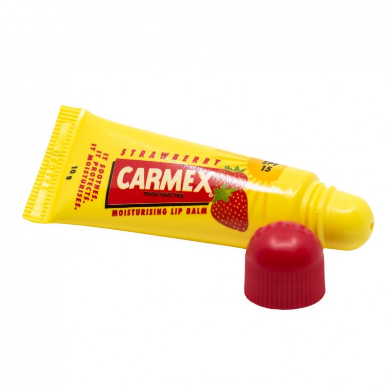 CARMEX Strawberry Tube baume pour les lèvres Beaume pour les lèvres Femmes 10 g