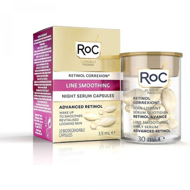 RoC Retinol Correxion Line Smoothing Night Serum Anti-Aging Moisturizer 10capsules