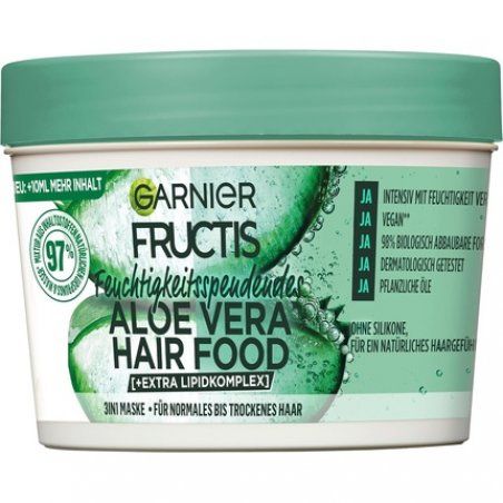 Garnier Fructis Moisturizing Aloe Vera Hair Food 3-in-1 Mask for Normal to Dry Hair 400ml