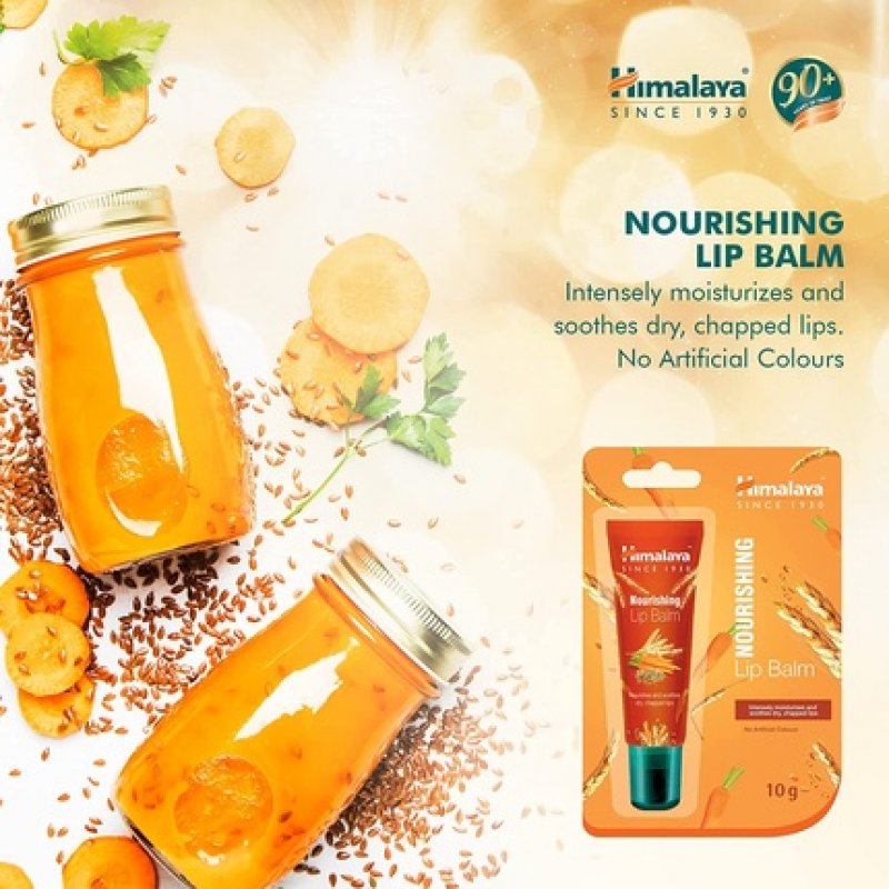 Himalaya Nourishing Lip Balm with Wheatgerm Oil and Carrot Seed Oil 10g - White