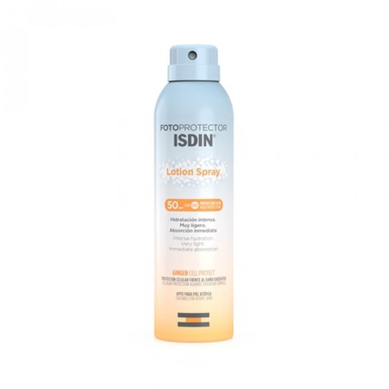 ISDIN Fotoprotector Lotion Spray LSF50 250ml - Moisturizing Protection for Normal to Dry Skin