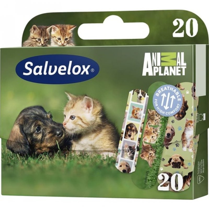 Salvelox Animal Planet Plasters Flexible Durable Breathable Water Dirt Resistant Kids Plasters