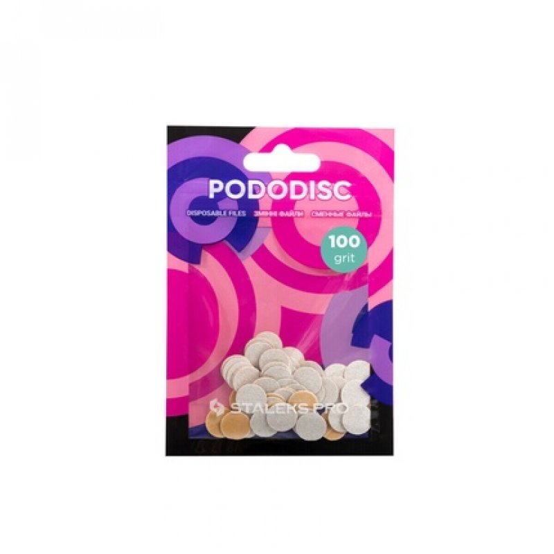 Pododisc Staleks Pro S 100 Grit Replacement Pads 50 Pieces White