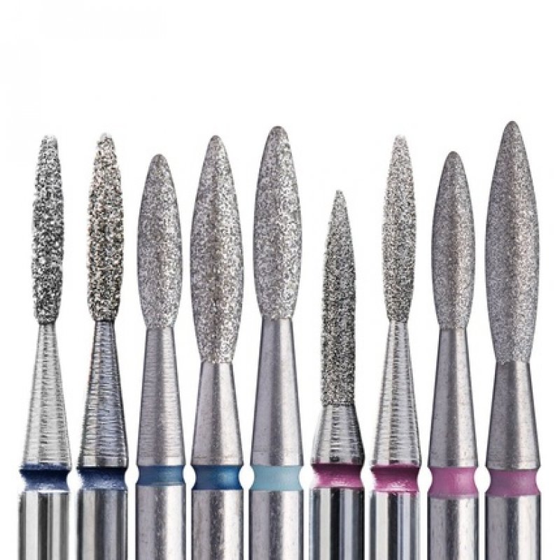 Dimond Nail Drill Bit FLAME 8mm/10mm STALEKS PRO Stainless Steel