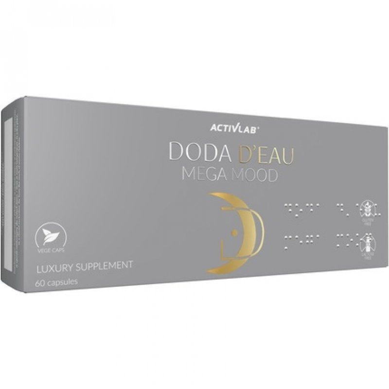 Activlab DODA D'eau Mega Mood 60 Vegetable Capsules - Lion's Mane, Rhodiola Rosea, Bacopa, Amla