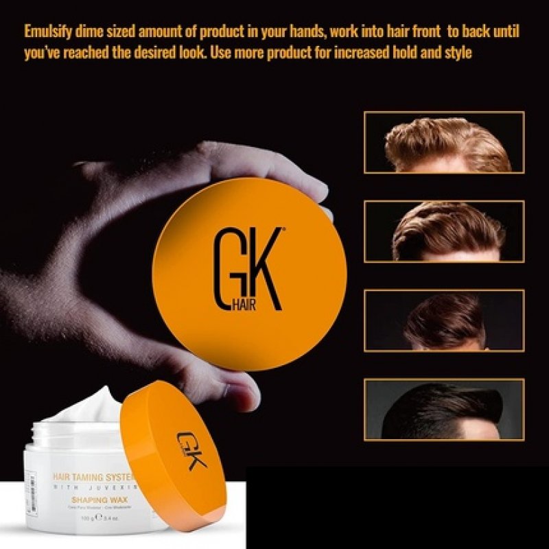 GK HAIR Global Keratin Shaping Hair Wax 3.4 Fl Oz/100g Styling Product for Matte, Textured and Pliable Hold Bee Wax