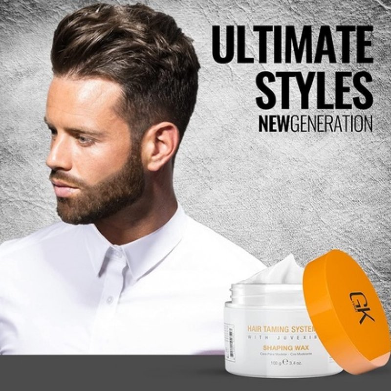 GK HAIR Global Keratin Shaping Hair Wax 3.4 Fl Oz/100g Styling Product for Matte, Textured and Pliable Hold Bee Wax