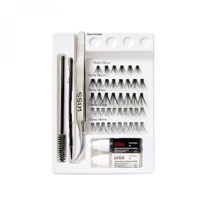 Kiss 3D Lash DIY Eyelash Semi-Permanent Mapping Kit with Glue Remover Accessories