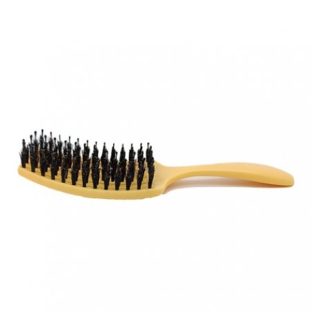 Olivia Garden Care Mini Detangling Brush for Kids Yellow with Boar Bristles