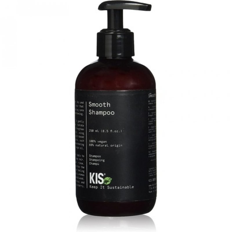 KIS Green Smooth Shampoo 250ml for Dry and Frizzy Hair - 100% Vegan Formula with Soothing Orange Oil