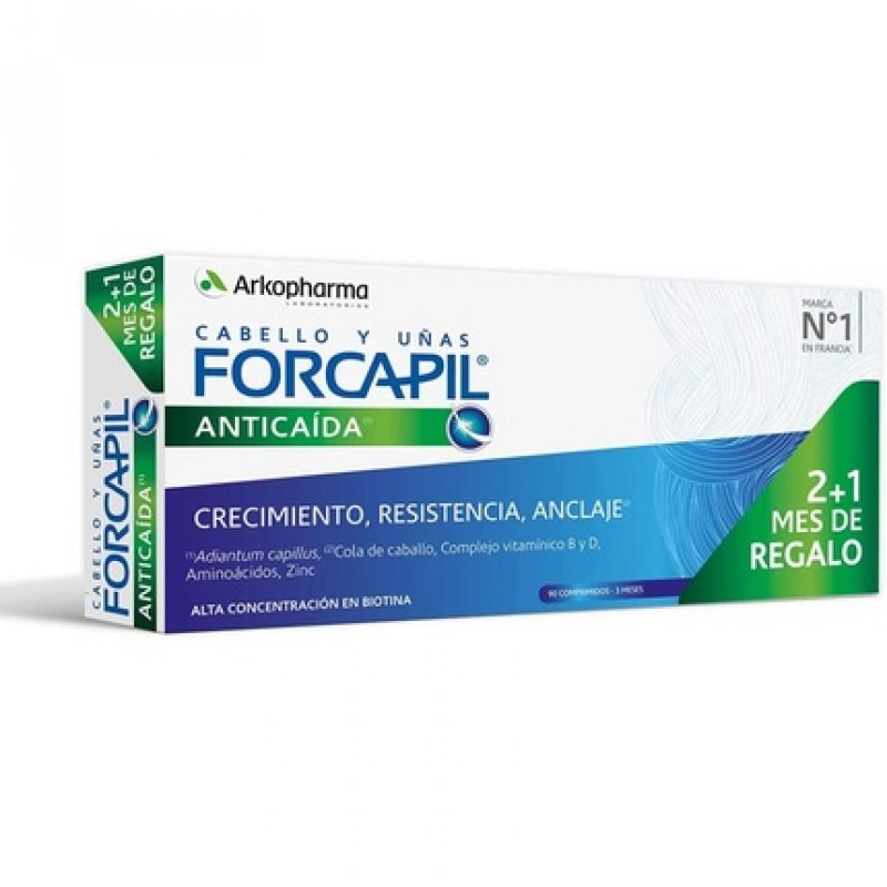 Arkopharma Forcapil Anticaída Pack 3 Months, Crecimiento, Resistência Y Anclaje