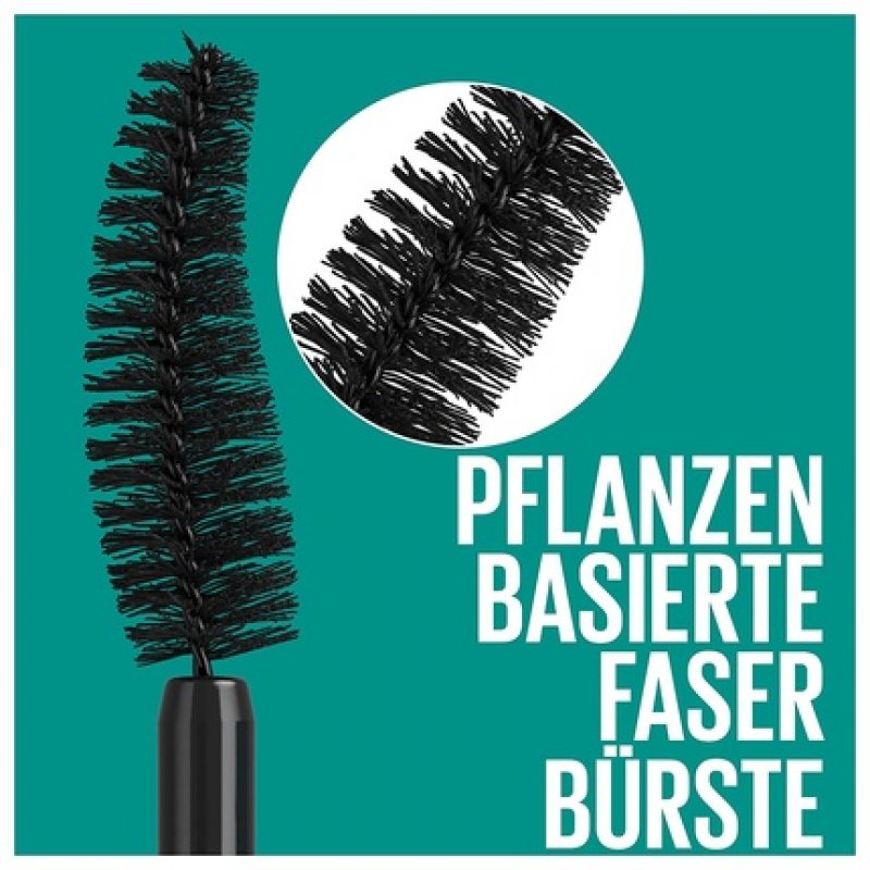 Maybelline New York Green Edition Mega Mascara for Volume and Length with Natural Vegan Formula - No.01 Black 9ml