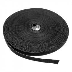 LABEL THE CABLE compatible PRO Roll Dual Klettbandrolle 25m - schwarz