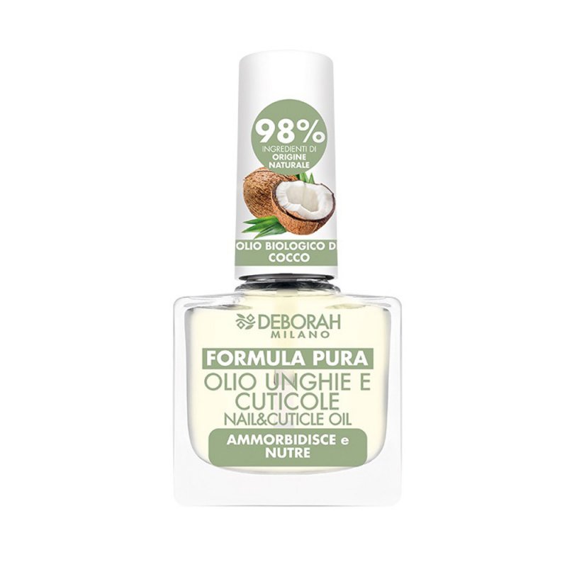 Deborah Milano Pure Formula Nail and Cuticle Treatment with Organic Coconut Oil 8.5ml