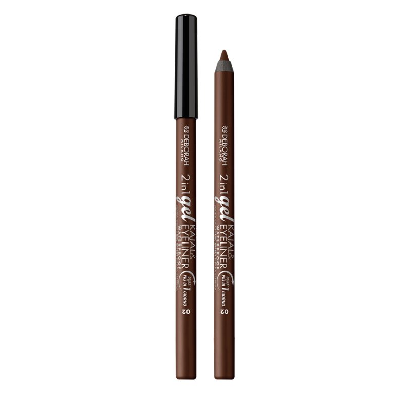 Deborah Milano 2-in-1 Kajal & eyeliner eye pencil 1,21 g Gel 02 Brown