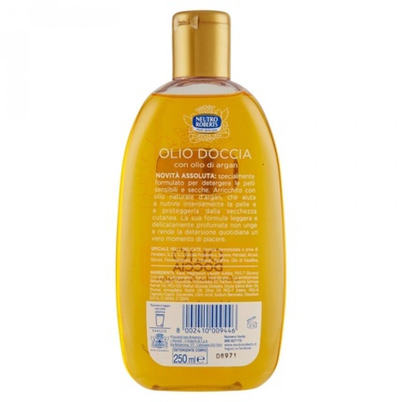Neutro Roberts Shower Argan Oil for Dry Skin 250ml 8.45 fl.oz