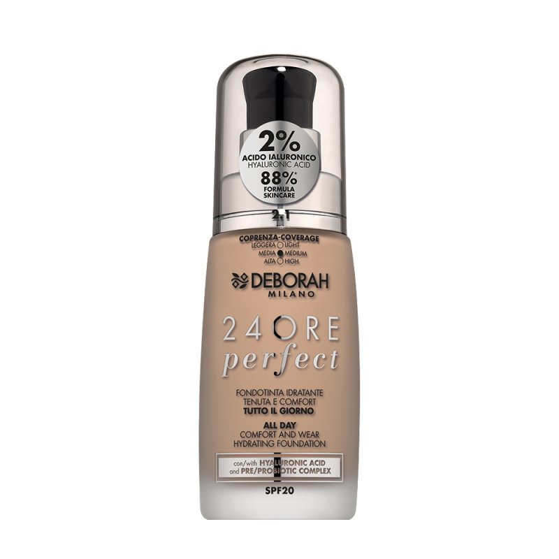 Deborah Milano Liquid Foundation 24 Hours Perfect Moisturizing SPF 20 30ml No. 2.1 Vanilla
