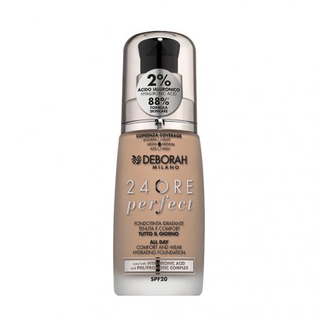 Deborah Milano 24ore Perfect Foundation With Hyaluronic Acid 2.1 Vanilla 30 ml