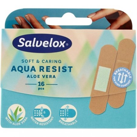 Aqua Resist Salvelox Adhesive Dressing with Aloe Vera 19mm x 72mm - Pack of 16