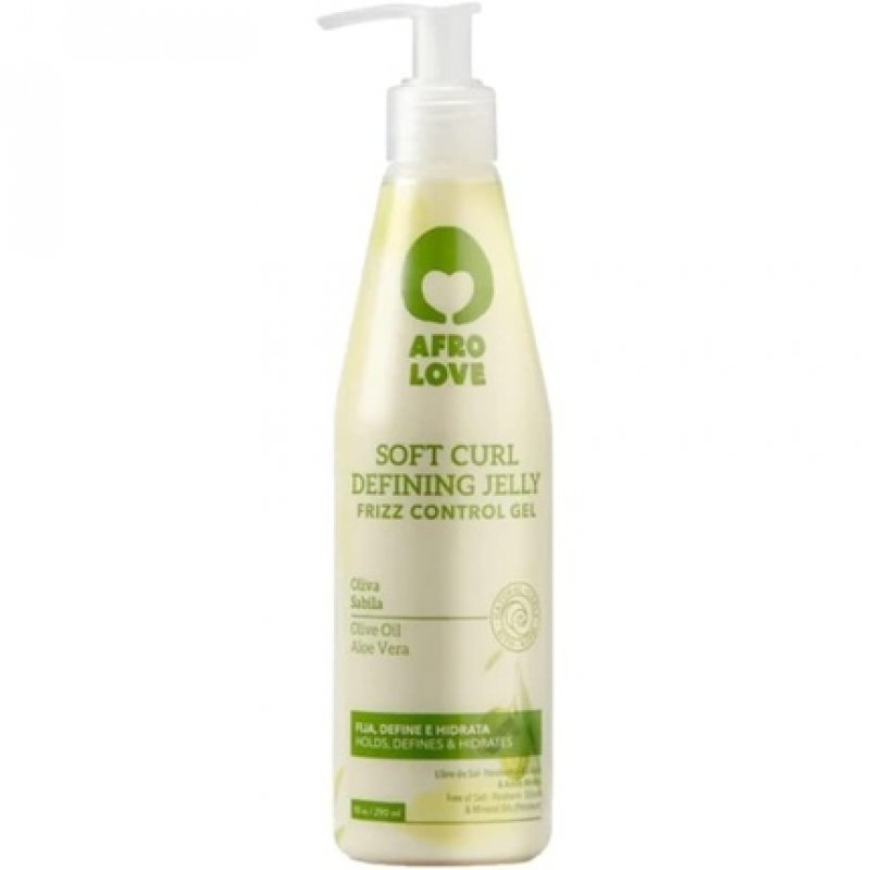 Afro Love Soft Curl Defining Jelly Frizz Control Gel with Olive Oil and Aloe Vera 290ml