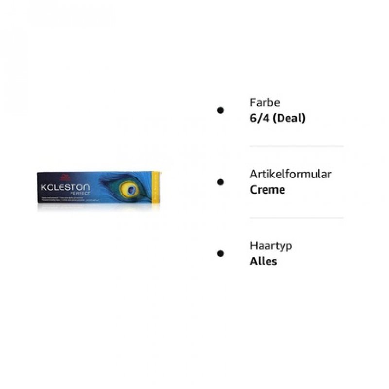 Permanent paint Wella Professionals Koleston Perfect Hair Color 6/4, 60 ml