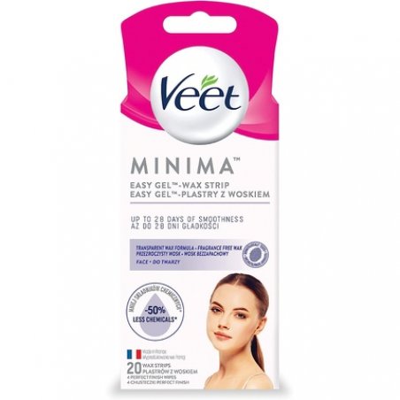 Veet Minima Easy-Gel Wax Strips for Face