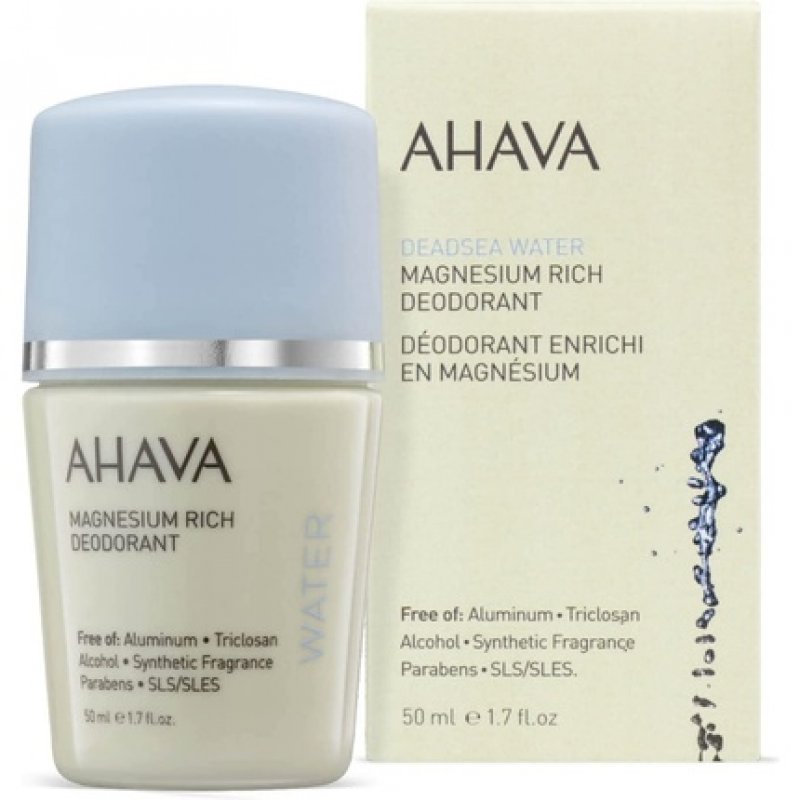 AHAVA Mineral Deodorant Roll-On for Women Long-Lasting Protection Against Odor and Wetness 50ml