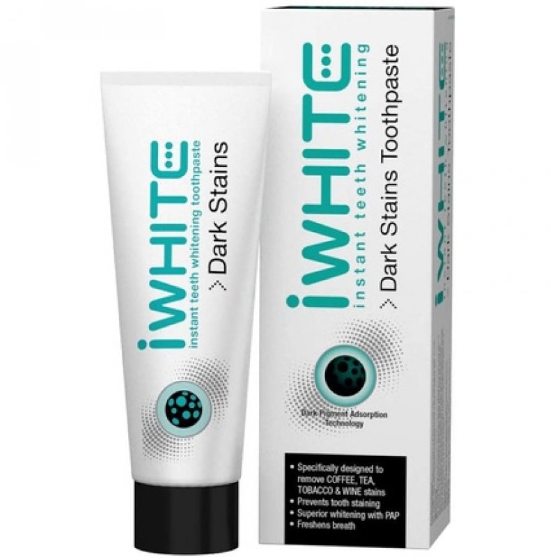 iWhite Dark Stains Teeth Whitening Toothpaste with Activated Charcoal 75ml