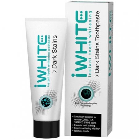 iWhite Dark Stains Teeth Whitening Toothpaste with Activated Charcoal 75ml