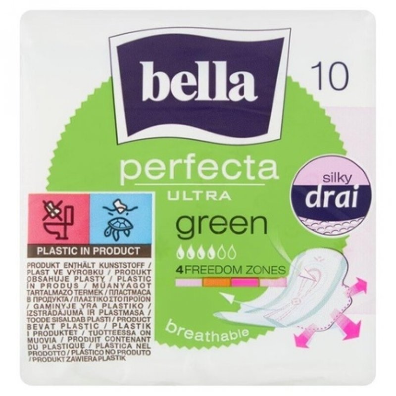 Bella Perfecta Ultra Green Sanitary Pads 10 Pieces
