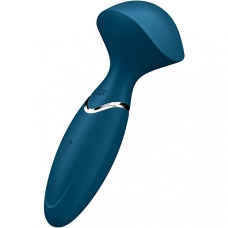 Satisfyer Mini Wand-er Vibrator and Massager for Stimulating Full Body Massages - Blue Silicone