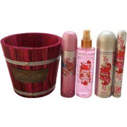 Cuba Cuba Heartbreaker For Women 4 Piece Gift Set 3.3oz EDP Spray, 1.7oz EDP Spray, 6.6oz Body Spray, 6.6oz Body Splash