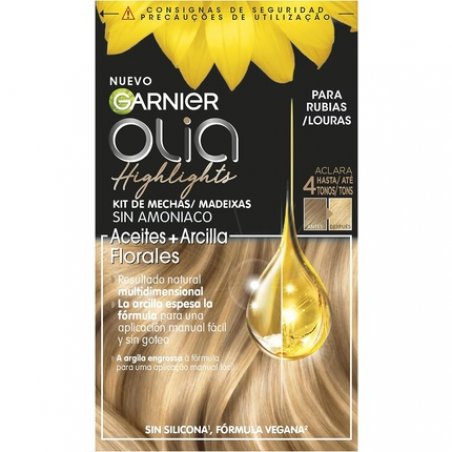 Garnier Olia Highlights Permanent Hair Coloring without Ammonia with Natural Flower Oils Blonde