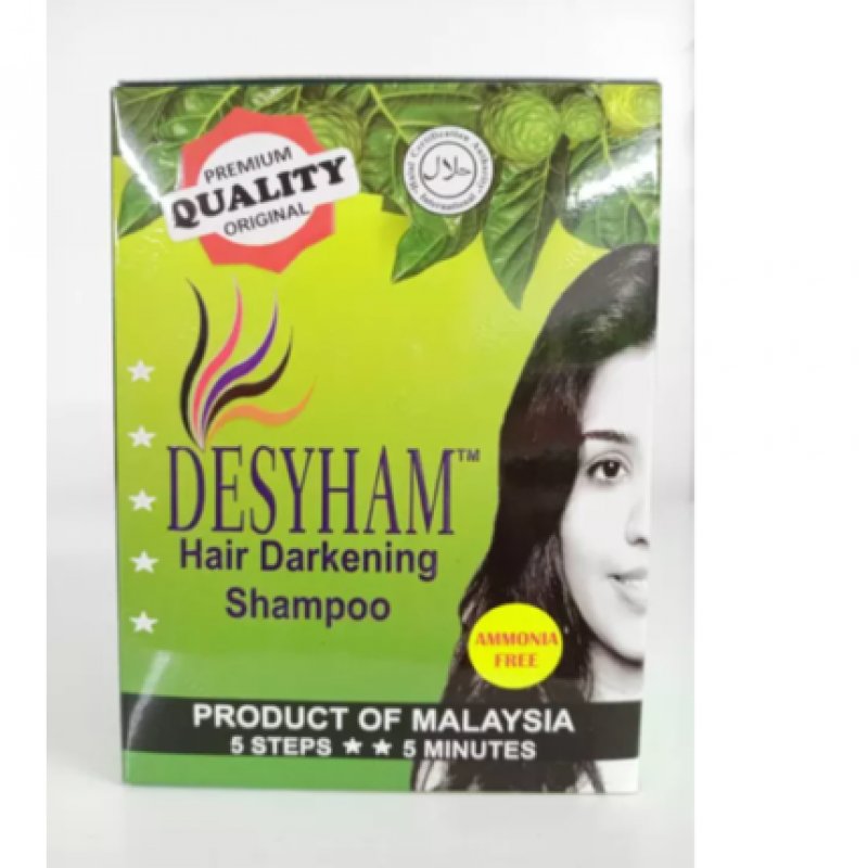 Desyham Hair Darkening Shampoo Black 5 Pack