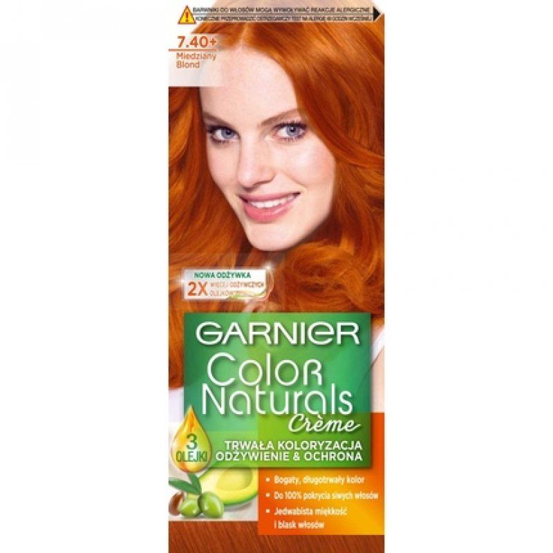 Garnier Color Naturals Creme Permanent Nourishing Hair Coloring 7.40 Intense Copper
