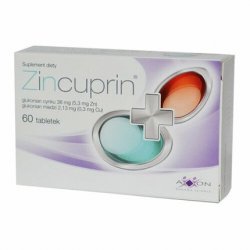 ZINCUPRIN 60 Tablets Zinc Copper Hair Nails Skin Immunity Infections
