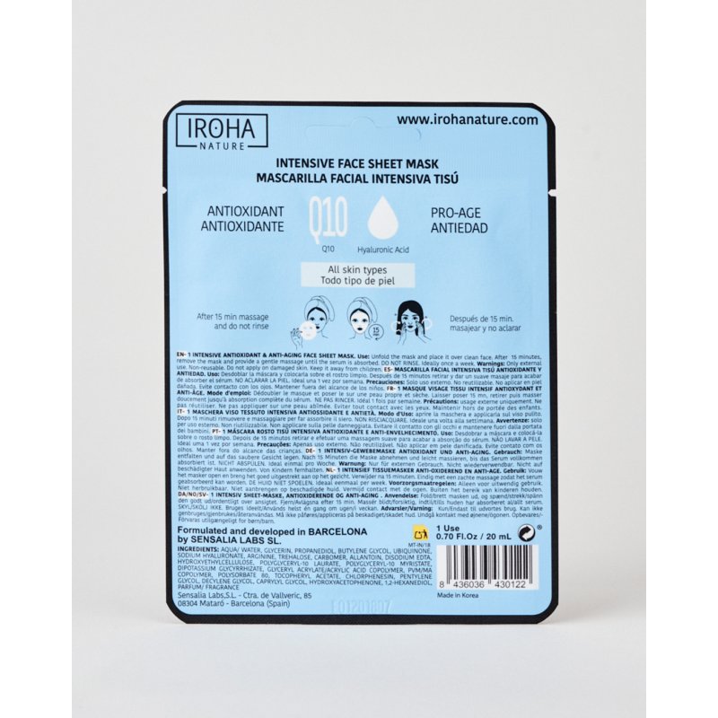 Iroha Nature Antioxidant & Anti-Aging Q10 Mask