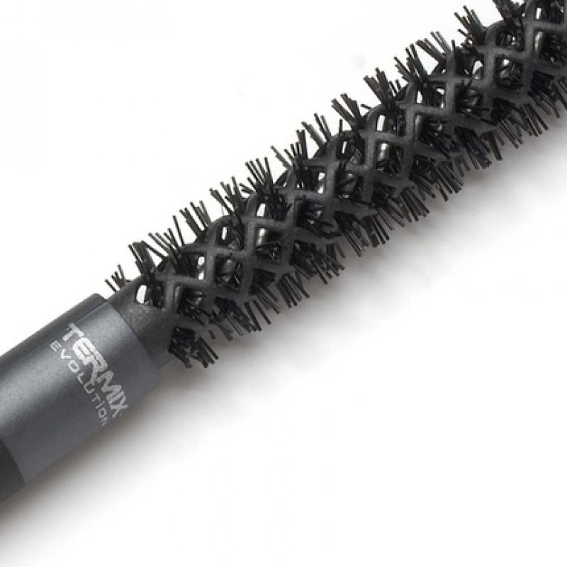 Termix Evolution Plus Ø 12mm Hairbrush for Thick Hair with Ionized Bristles Black