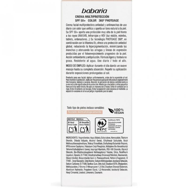 Solar Multiprotection Antistain Color Cream SPF50 50ml