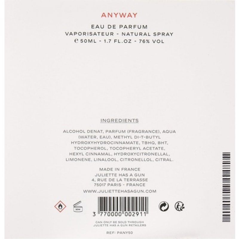 Juliette Has A Gun ANYWAY Eau de Parfum 50ml