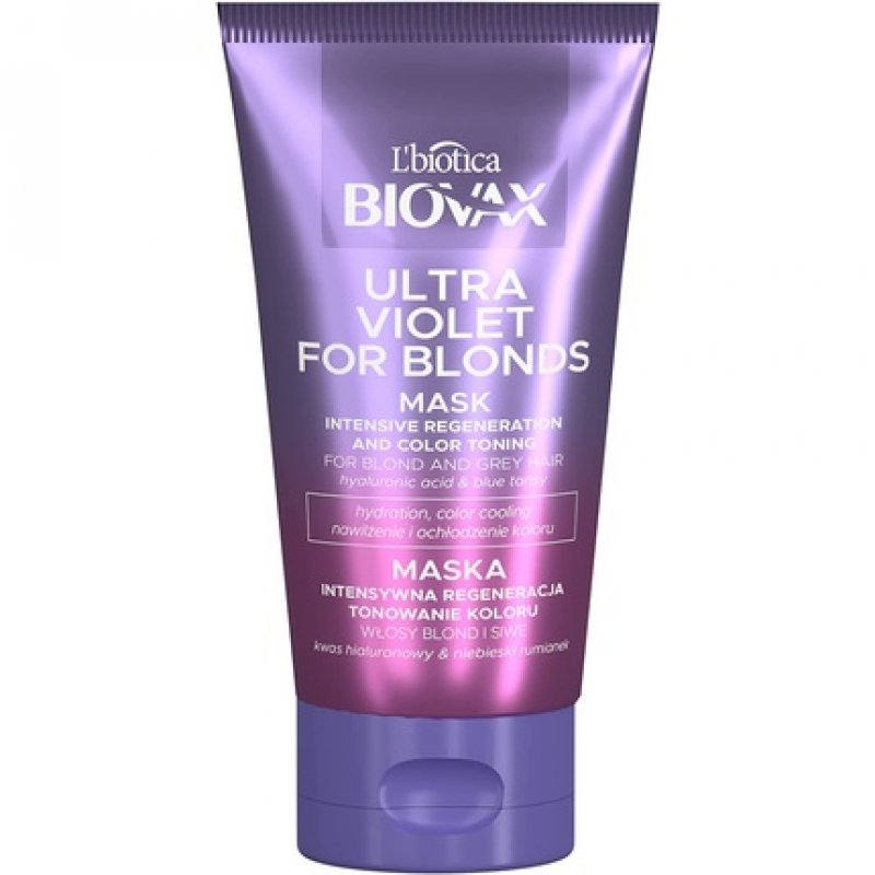 Biovax Ultra Violet Intensive Regenerating Clay Mask for Blonde and Grey Hair 150ml