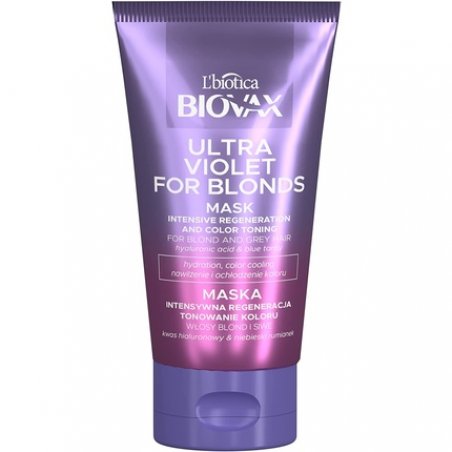 Biovax Ultra Violet Intensive Regenerating Clay Mask for Blonde and Grey Hair 150ml