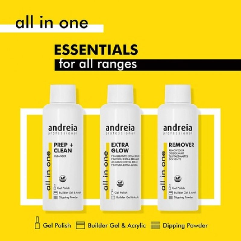 Andreia Professional Prep and Clean All In One for Dipping, Gel Polish, Builder Gel and Acrylic Nails - Gel Polish