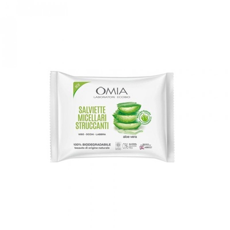 Omia Eco Bio Aloe Vera Micellar Face Cleansing Wipes 20 Wipes