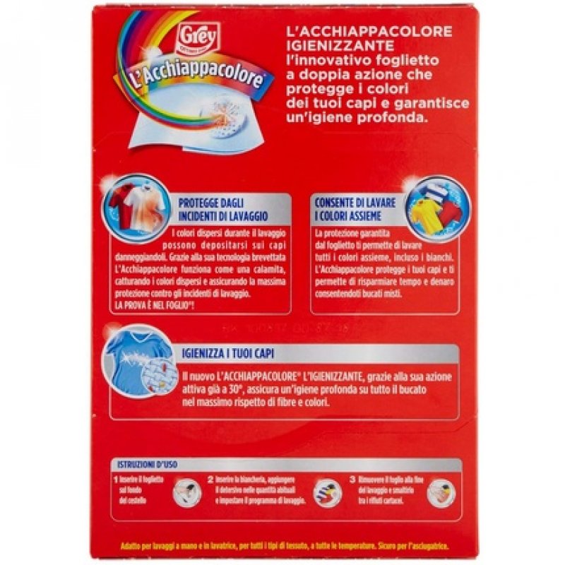 Grey GA0971400 the Acchiappacolore Sanitizer 16 Sheets