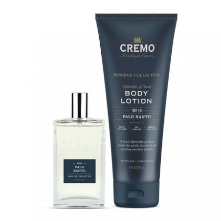 Cremo Palo Santo Reserve Collection Bundle with Spray Cologne 3.4 Fl Oz and Body Lotion 8 Fluid Ounce