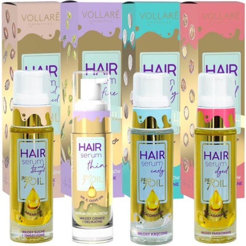 Vollaré Cosmetics Hair Serum 30ml - Enriched with Vitamins E, A, and D for Fine, Delicate, and Volumeless Hair