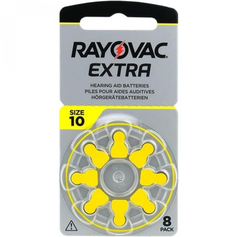 Rayovac Extra 10 High Performance Zinc Air Hearing Aid Batteries - Yellow