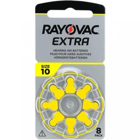 Rayovac Extra 10 High Performance Zinc Air Hearing Aid Batteries - Yellow