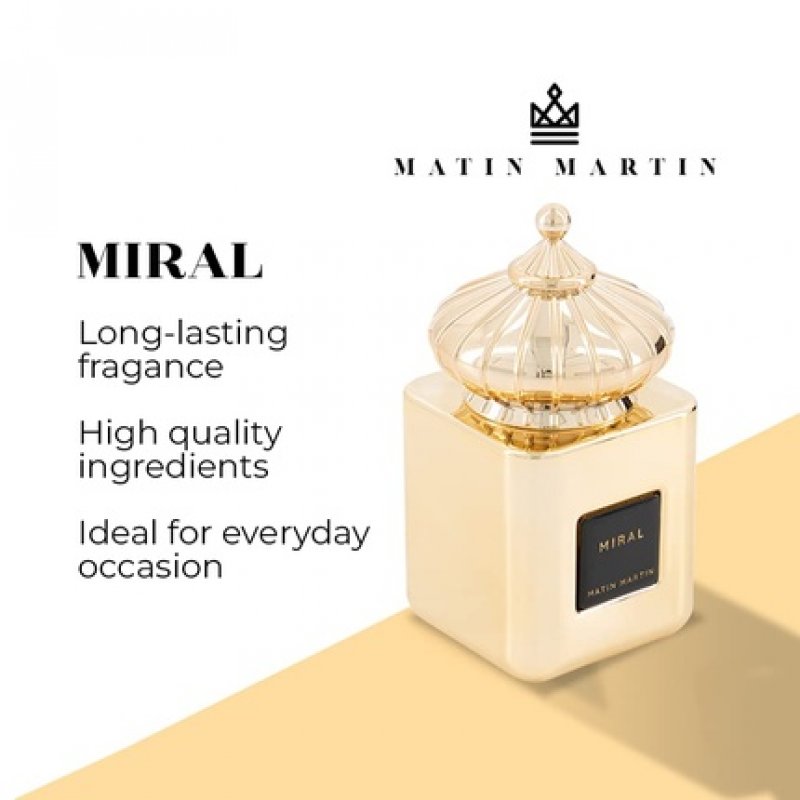 Miral Eau de Parfum for Women Pear Mandarin Orange Plum Fruity Long Lasting Scent Arabian Perfumery by Matin Martin